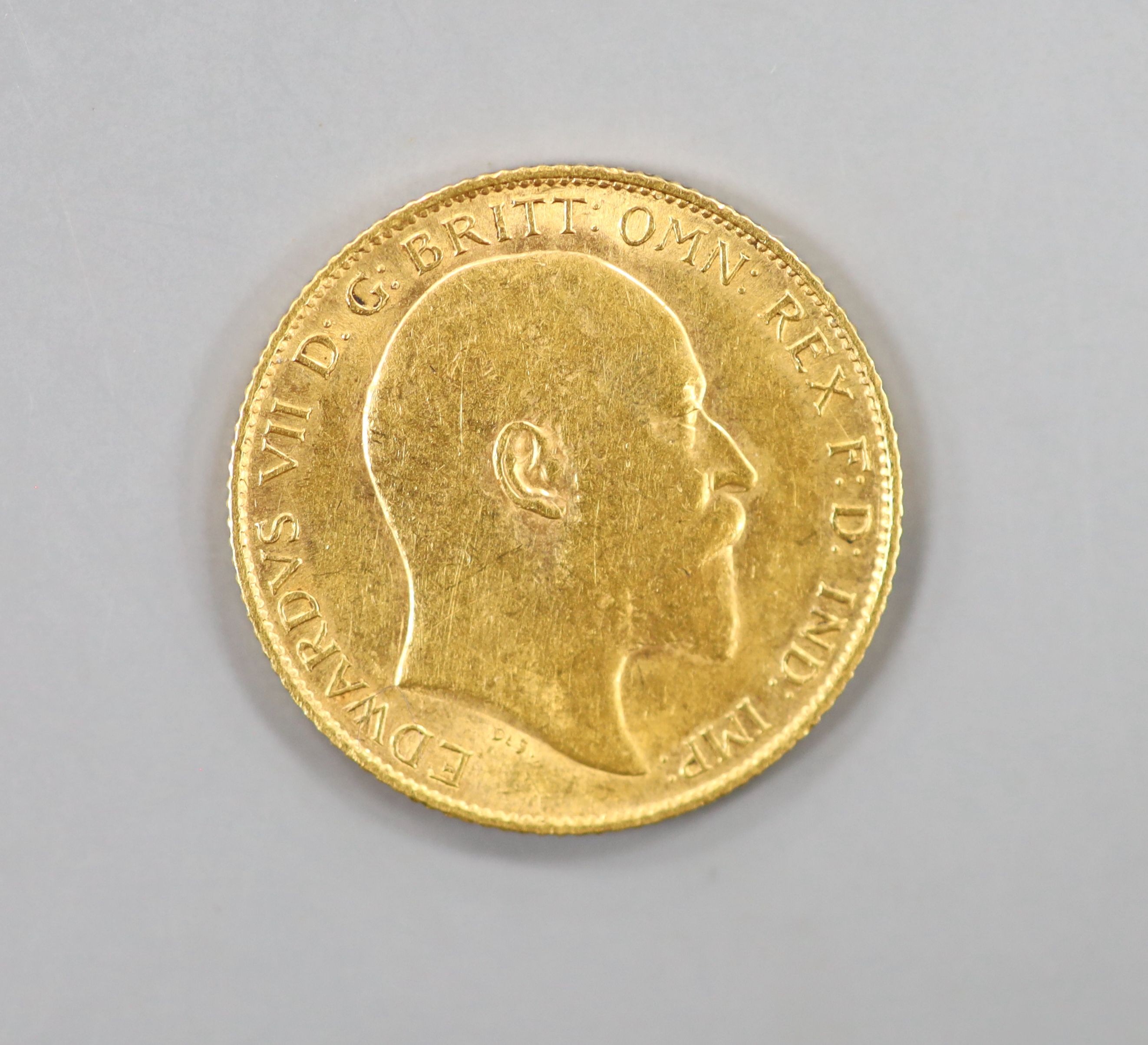 A 1907 gold half sovereign